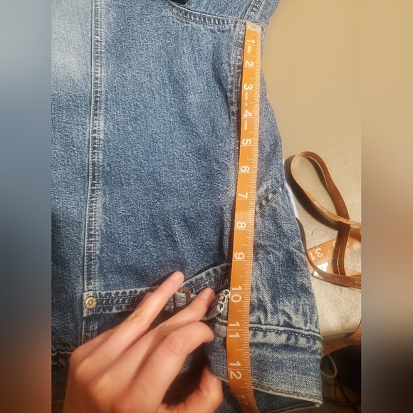 Eddie Bauer Vintage Womens Denim Bomber Jacket with Curdoroy collar - Picture 11 of 13